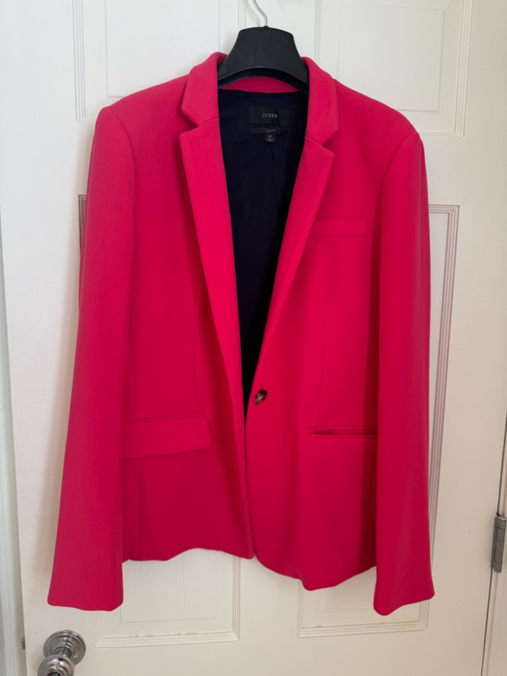 J. Crew Vibrant Pink Single-Button Blazer